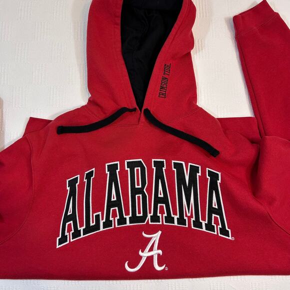 Alabama Mens XL Hoodie Crimson Tide J America Cotton Poly Blend - Picture 4 of 9